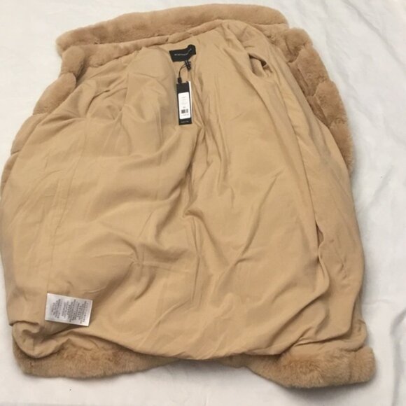 BCBGMAXAZRIA FAUX FUR COAT - Picture 11 of 14